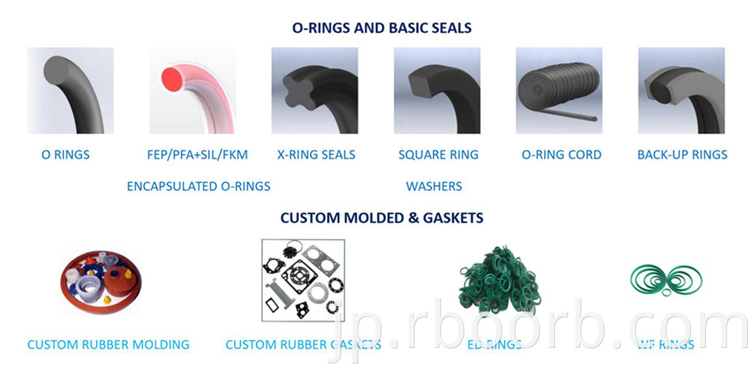 PTFE Coated wear-resisting customizable rubber seal O-rings